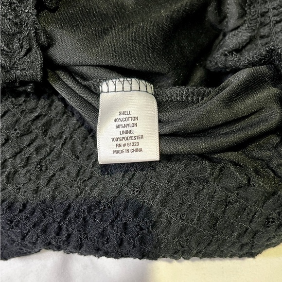 CECE Black lace flutter sleeve smocked top size M‎ - Picture 11 of 14